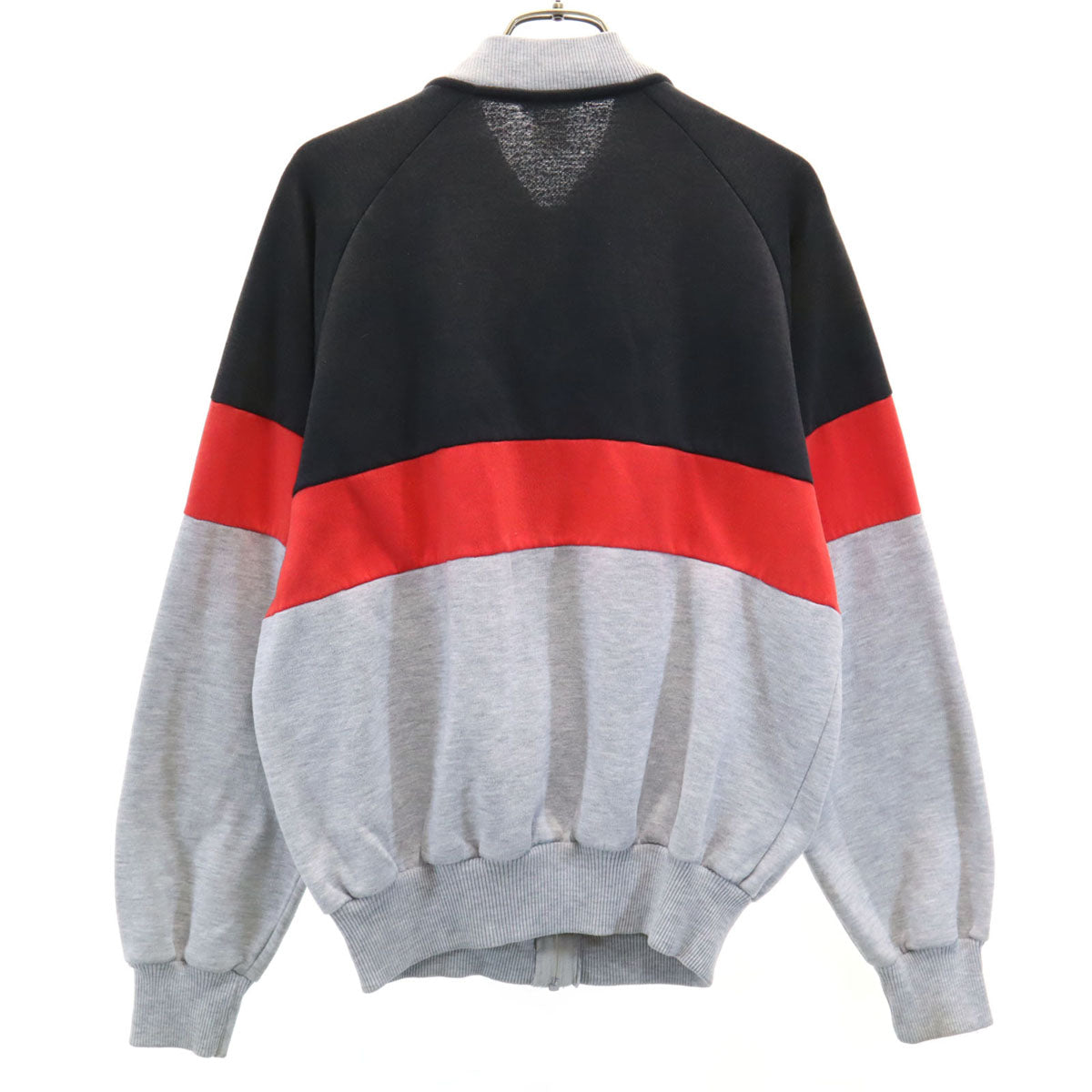 adidas アディダス 80s ヴィンテージ 台湾製 トレフォイルロゴ スウェット ジップジャケット M グレー メンズ