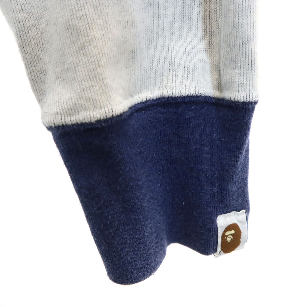 A BATHING APE アベイシングエイプ 日本製 長袖 Tシャツ M グレー ロンT メンズ