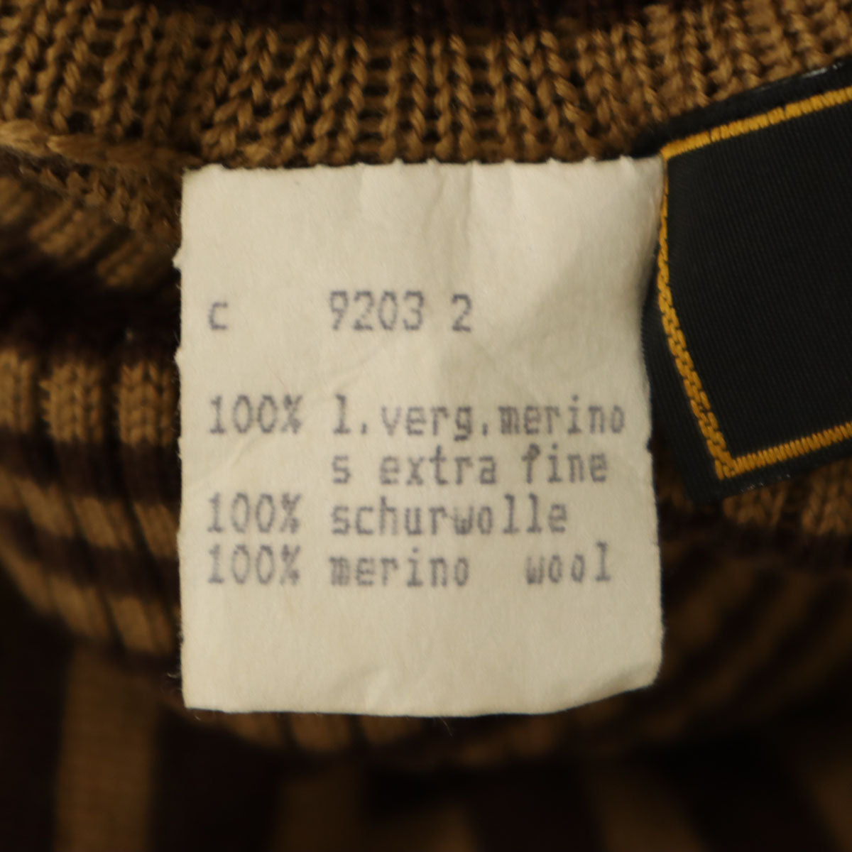 FENDI フェンディ 90s イタリア製 ウール オールド 総柄 長袖 タートルネック セーター 40 ブラウン系 ニット レディース