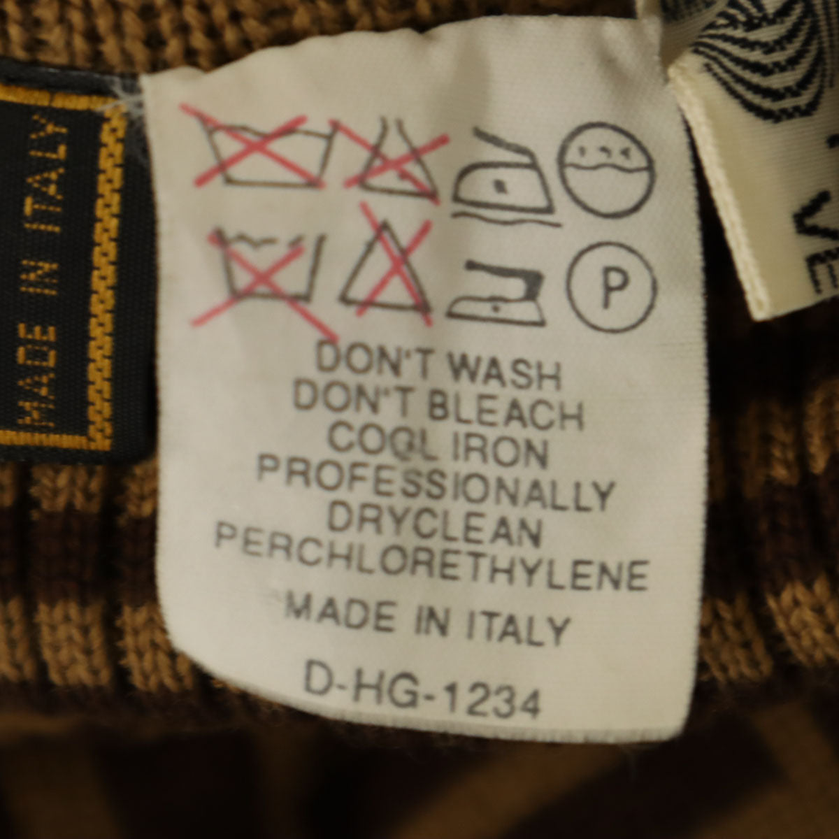 FENDI フェンディ 90s イタリア製 ウール オールド 総柄 長袖 タートルネック セーター 40 ブラウン系 ニット レディース