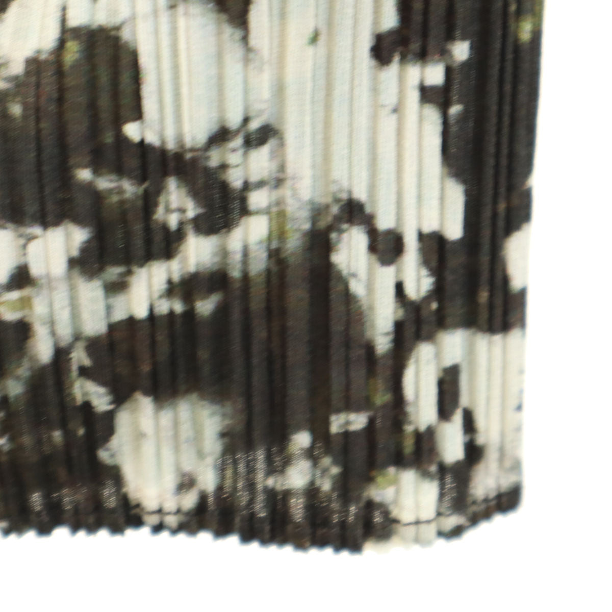 PLEATS PLEASE プリーツプリーズ 90s 日本製 オールド 総柄 半袖 オープンカラーシャツ 3 グリーン系 イッセイミヤケ レディース