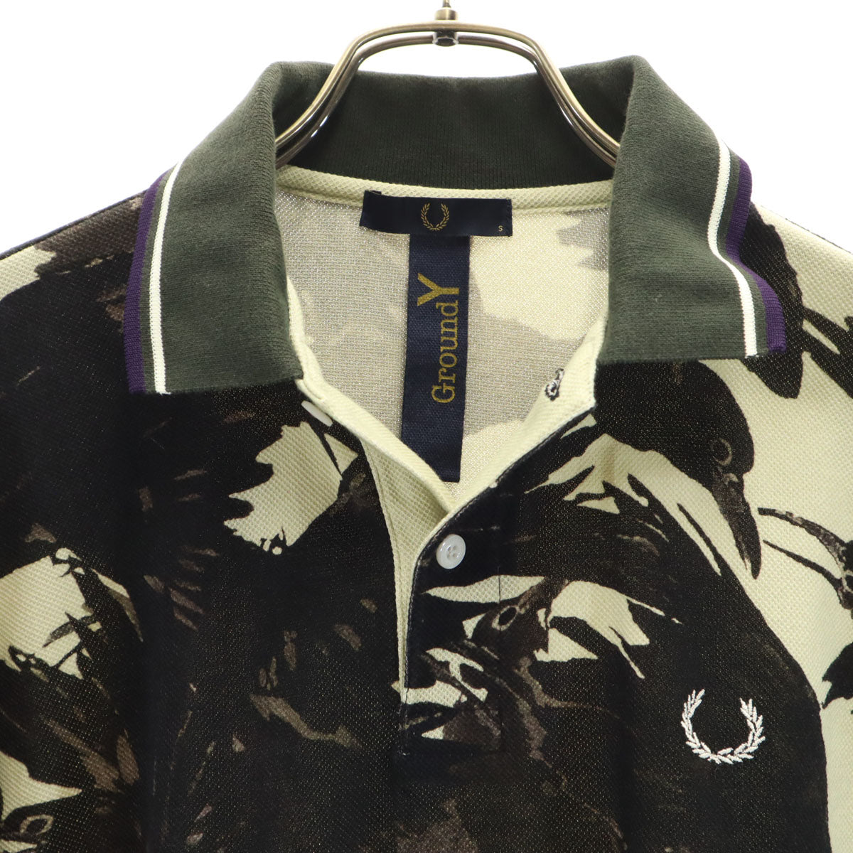 FRED PERRY フレッドペリー 日本製 半袖 ポロシャツ S グリーン メンズ