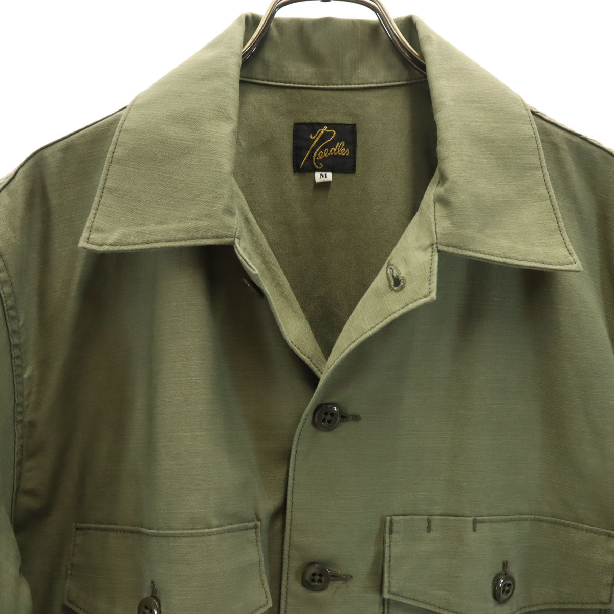 NEPENTHES ネペンテス 日本製 半袖 シャツ M カーキ メンズ