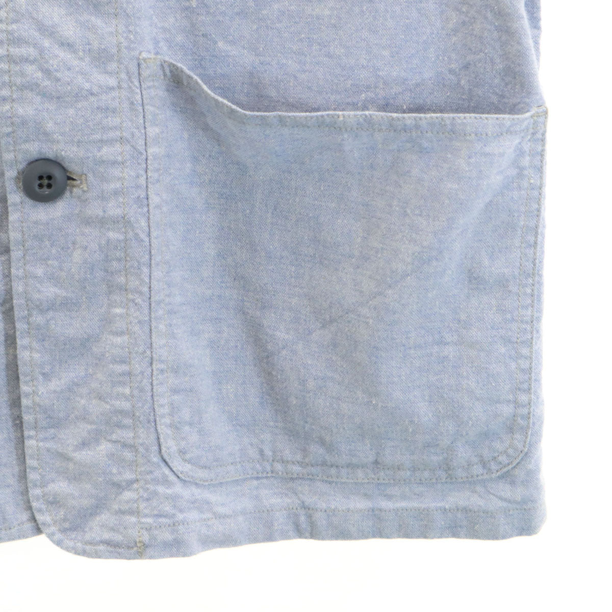 Y's-BORN PRODUCT ワイズ ボーンプロダクト Rokx ロックス リネンブレンド 長袖 シャツ 2 ブルー系 メンズ