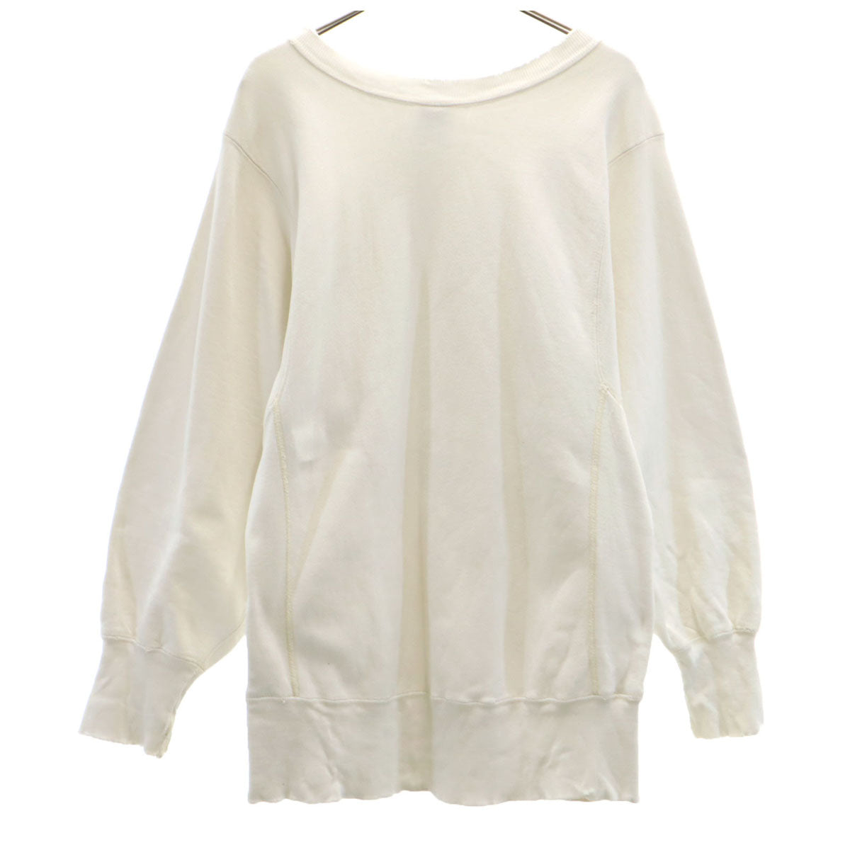 Champion チャンピオン 90s USA製 リバースウィーブ 刺繍タグ オールド 長袖 スウェット トレーナー M 白 裏起毛 メンズ