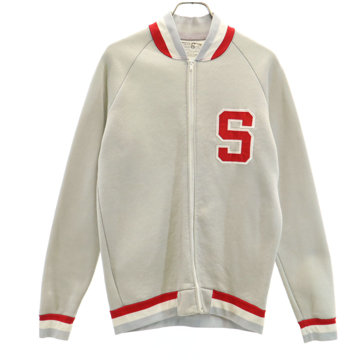 Champion チャンピオン 60s 70s USA製 ヴィンテージ トラックジャケット L グレー プロダクツタグ 裏起毛 メンズ