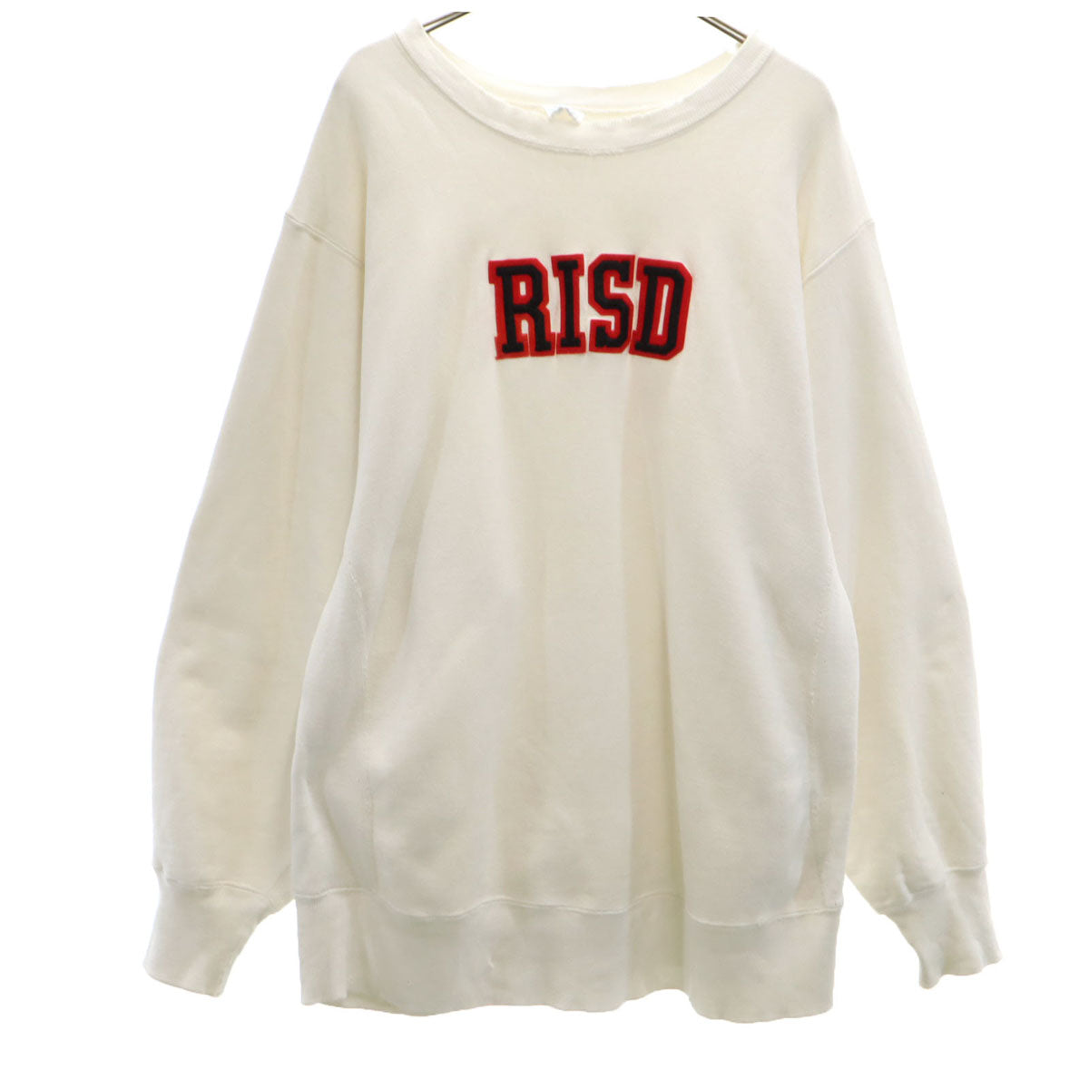 Champion チャンピオン 80s USA製 リバースウィーブ トリコタグ ヴィンテージ 2枚タグ 長袖 RISD スウェット トレーナー XL 白 裏起毛 メンズ