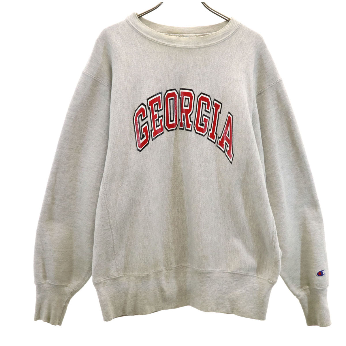 Champion チャンピオン 90s USA製 リバースウィーブ オールド 刺繍タグ 長袖 スウェット トレーナー L グレー 裏起毛 メンズ