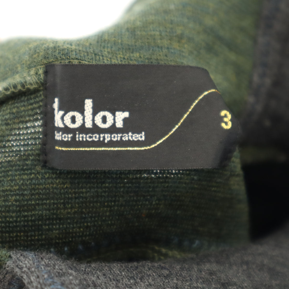 kolor カラー 日本製 ウールブレンド 長袖 ハイゲージミラノリブ レイヤード セーター 3 黒 ニット メンズ