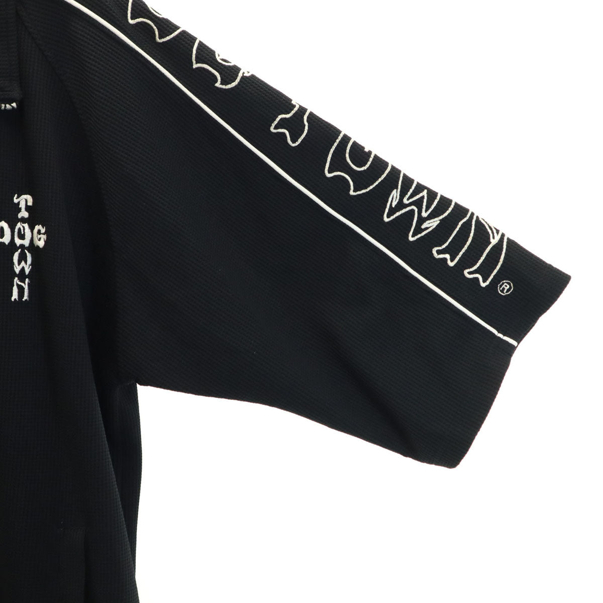 DOGTOWN ドッグタウン 黒龍 ワッフル生地 ジップジャケット ブラック メンズ