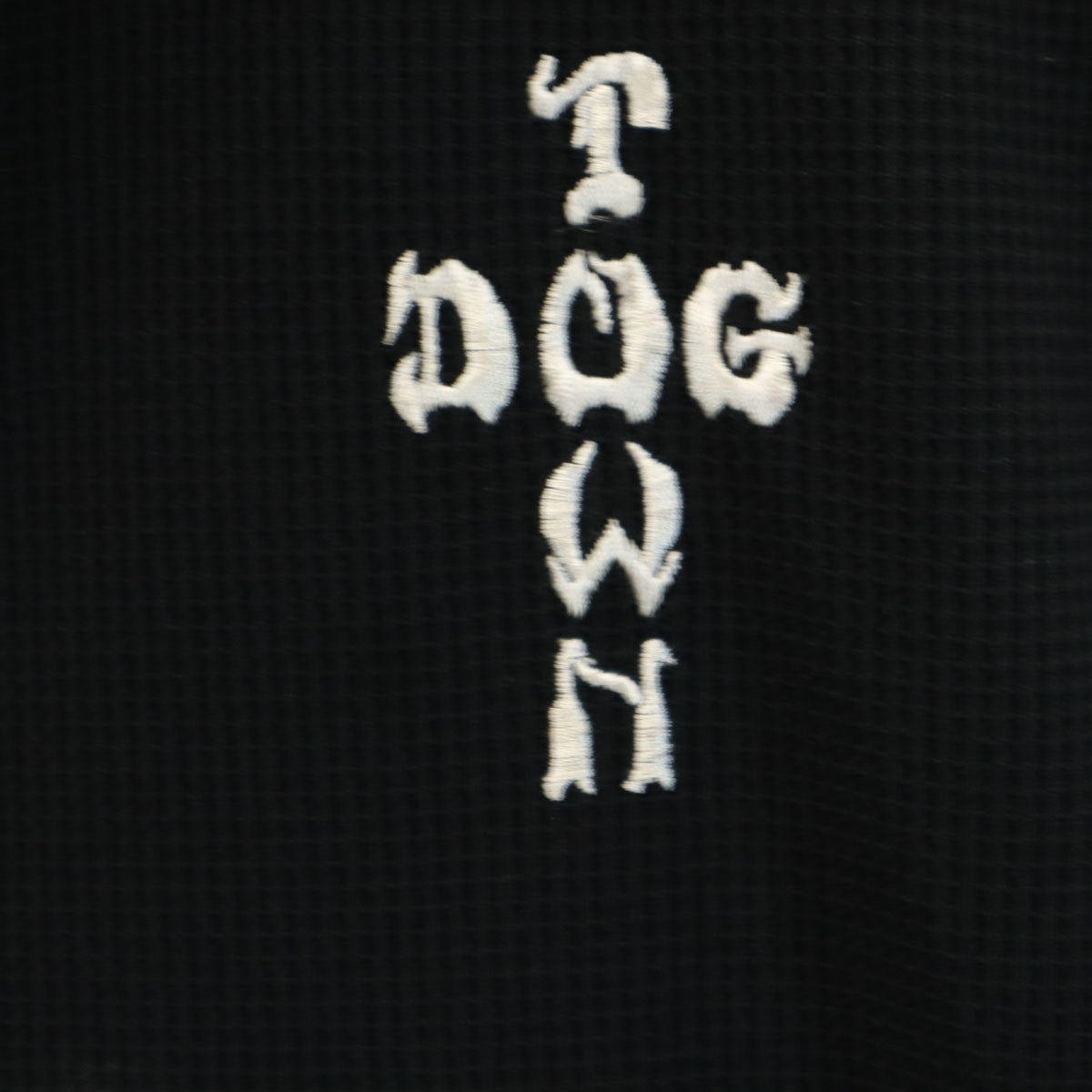 DOGTOWN ドッグタウン 黒龍 ワッフル生地 ジップジャケット ブラック メンズ