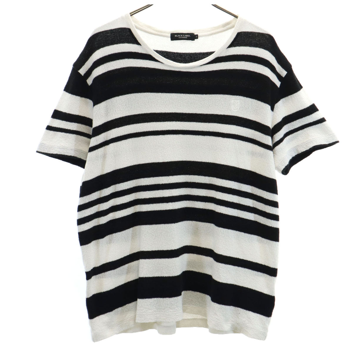BLACK LABEL CRESTBRIDGE ブラックレーベルクレストブリッジ ボーダー柄 半袖 カットソー M ホワイト メンズ