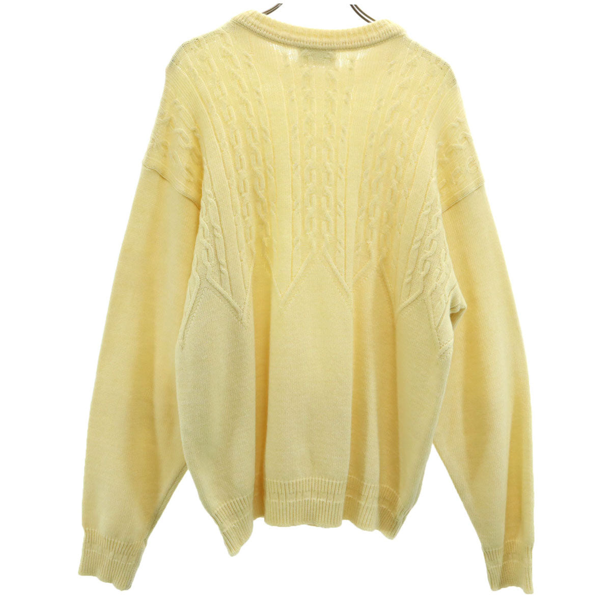 CHEMISE LACOSTE シュミーズラコステ 70s 80s フランス製 ヴィンテージ 長袖 セーター 5 イエロー ニット メンズ