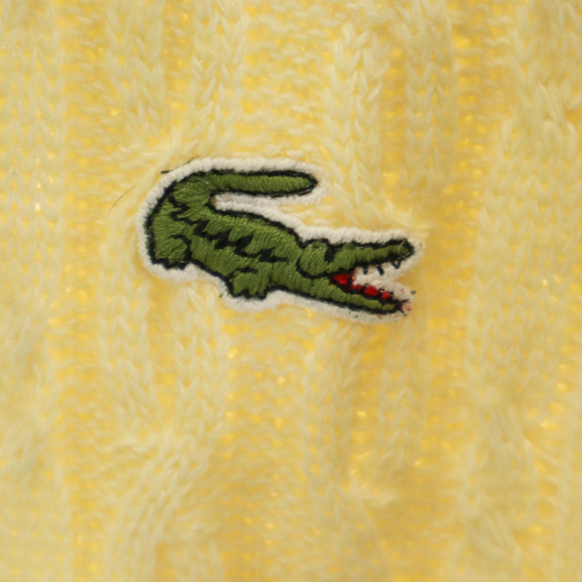 CHEMISE LACOSTE シュミーズラコステ 70s 80s フランス製 ヴィンテージ 長袖 セーター 5 イエロー ニット メンズ