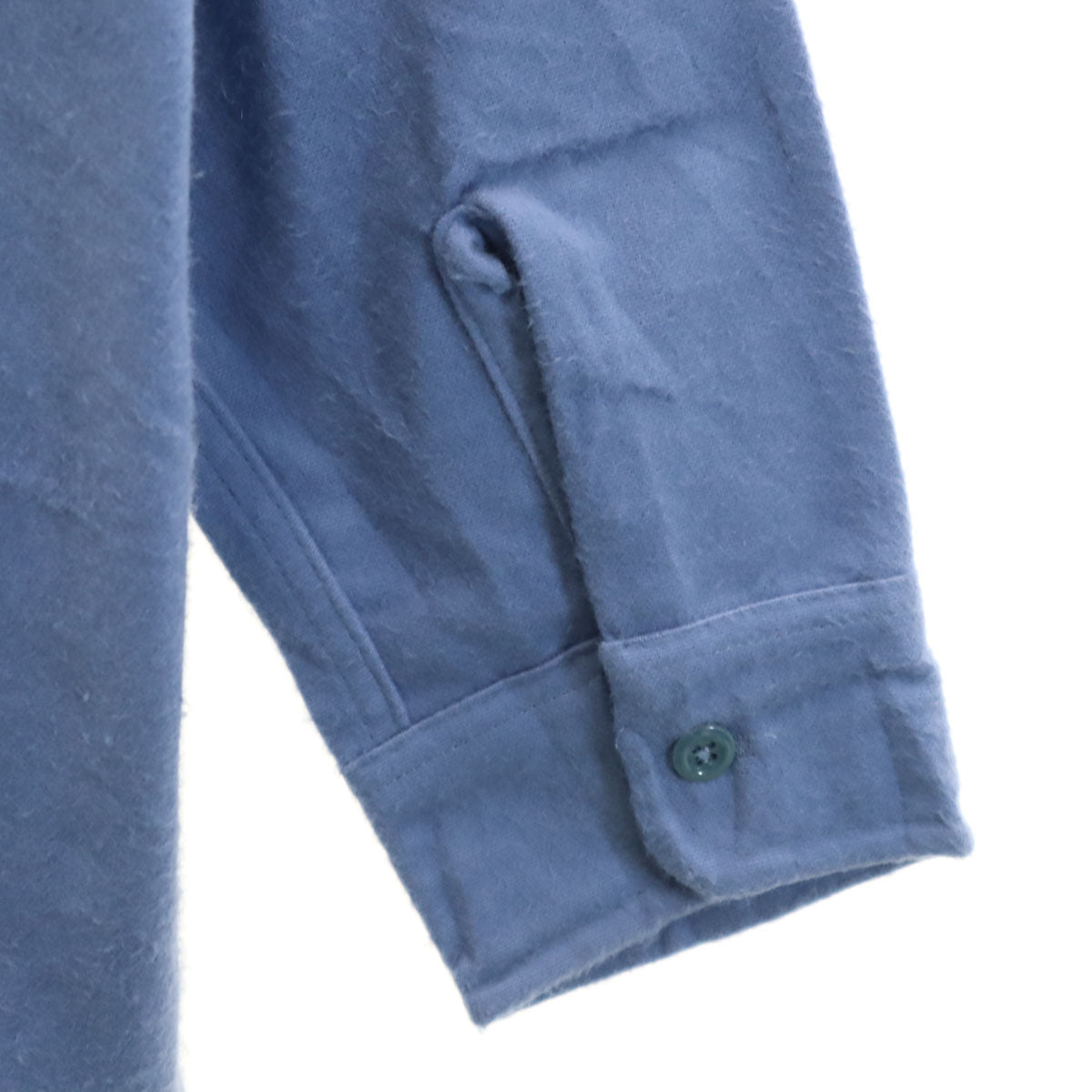 WOOLRICH ウールリッチ 80s USA製 ヴィンテージ 長袖 シャモア クロス シャツ M ブルー系 コットンネル メンズ