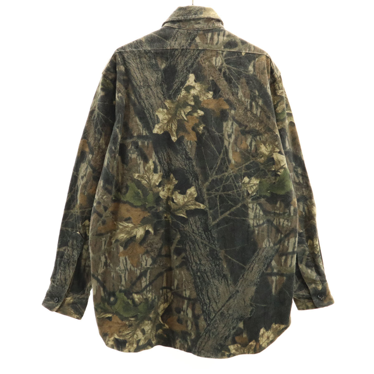 L.L.Bean エルエルビーン 80s ヴィンテージ リアルツリー柄 長袖 シャモア クロス シャツ ブラウン系 フランネル アウトドア メンズ
