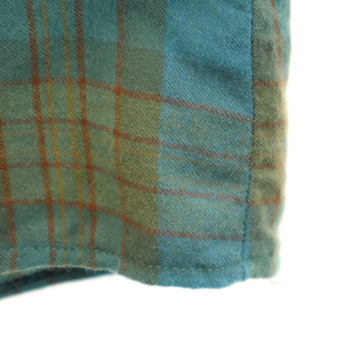 ARROW アロー 60s ヴィンテージ 開襟 チェック柄 長袖 オープンカラーシャツ S 青緑系 メンズ