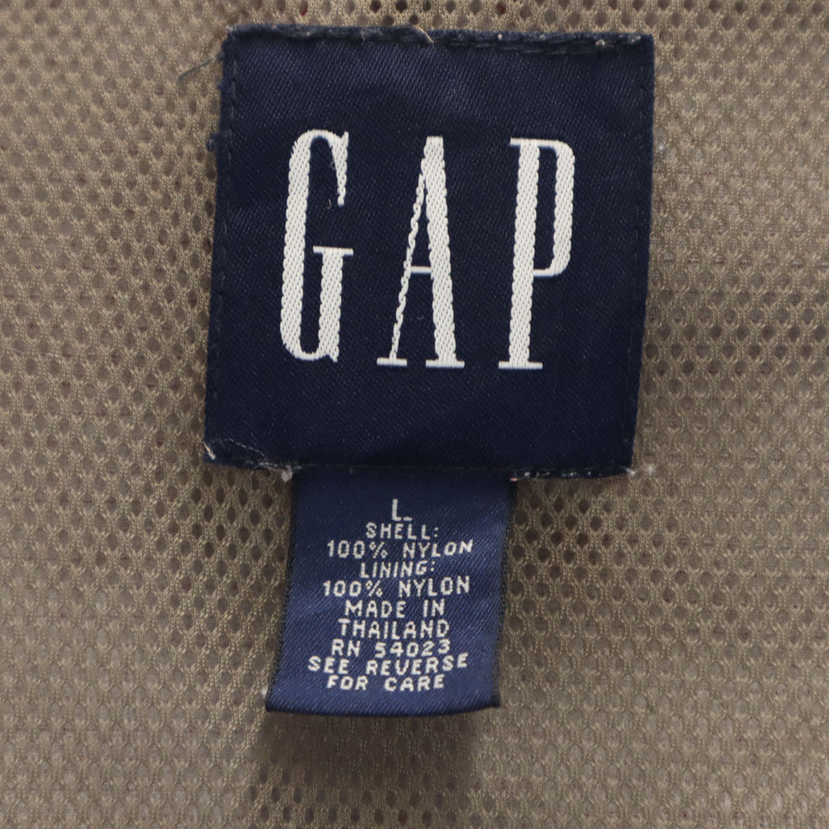 GAP ギャップ 90s オールド 紺タグ ナイロンジャケット L レッド 裏メッシュ メンズ