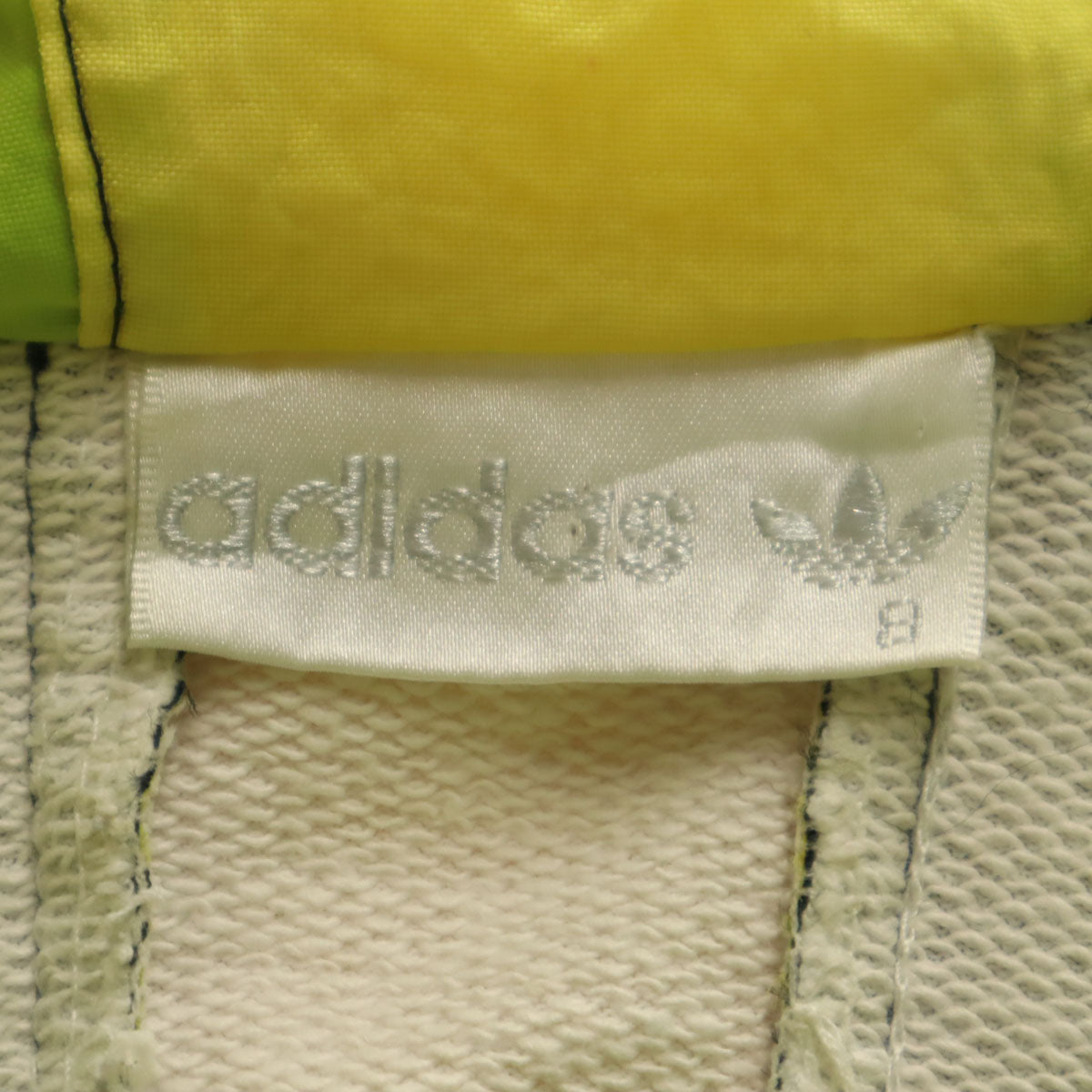 adidas アディダス 80s ヴィンテージ 長袖 スウェット切替 ハーフジップ パーカー XL ホワイト アノラック メンズ