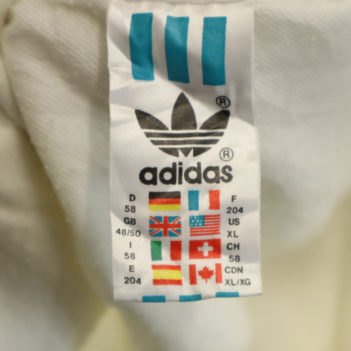 adidas アディダス 80s ATP tour ヴィンテージ トラックジャケット XL アイボリー メンズ