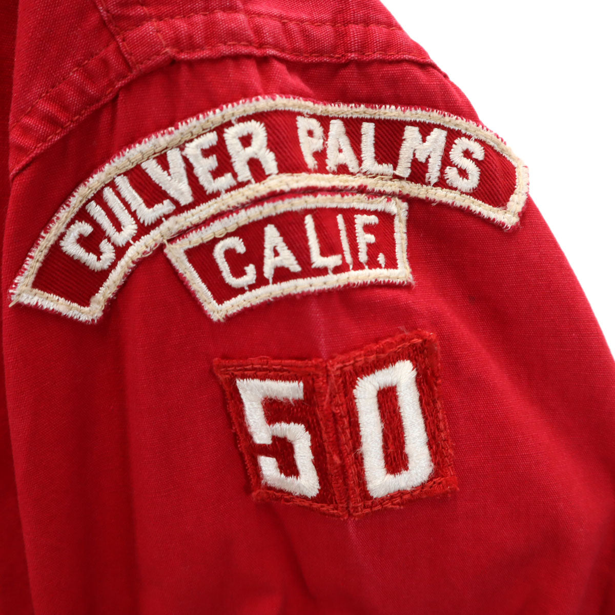 PACIFIC ATHLETIC COMPANY 70s ヴィンテージ 長袖 ブルゾン M レッド メンズ