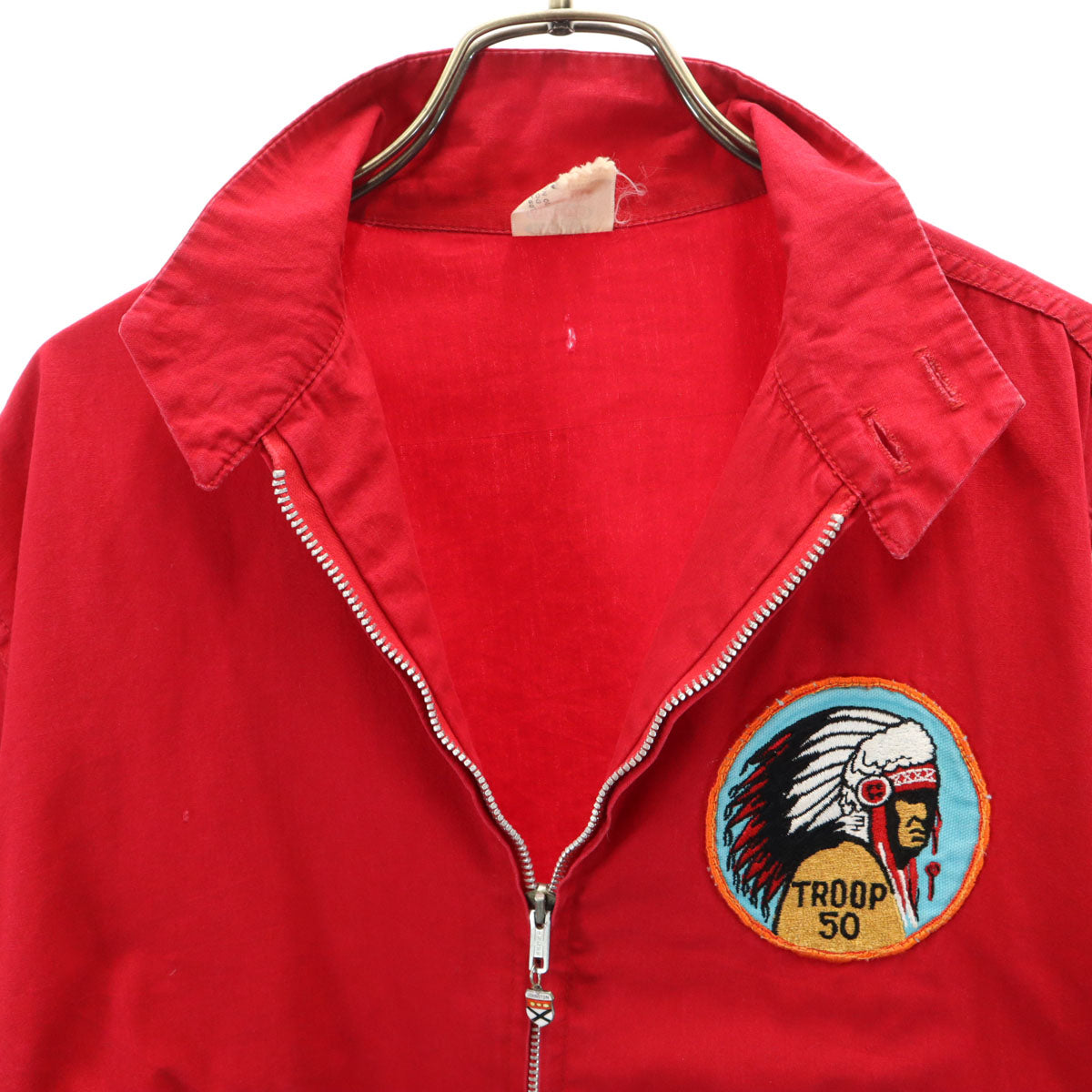 PACIFIC ATHLETIC COMPANY 70s ヴィンテージ 長袖 ブルゾン M レッド メンズ