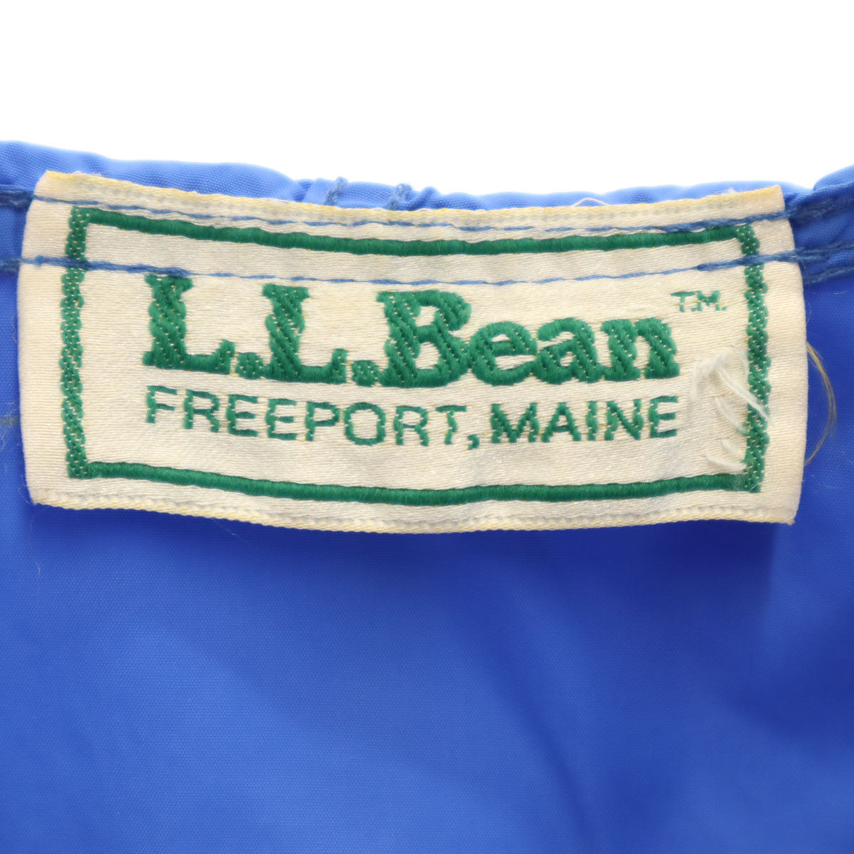 L.L.Bean エルエルビーン 80s USA製 ヴィンテージ 長袖 ハーフ ジップパーカー L ブルー アウトドア メンズ