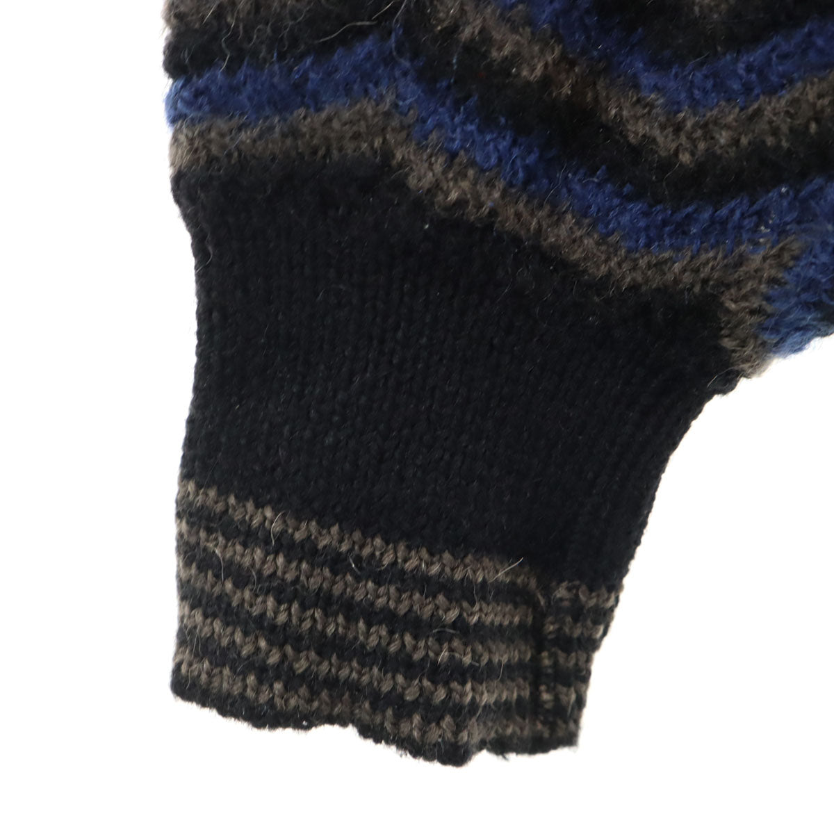 YVES SAINT LAURENT tricots イヴサンローラントリコット 90s ウール オールド 長袖 Vネック ニット L ネイビー系 pour homme レディース