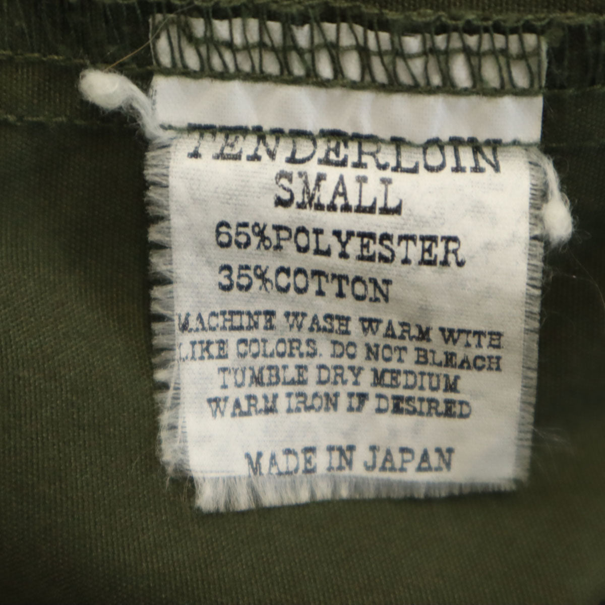 TENDERLOIN テンダーロイン 日本製 長袖 ワークシャツ S カーキ メンズ