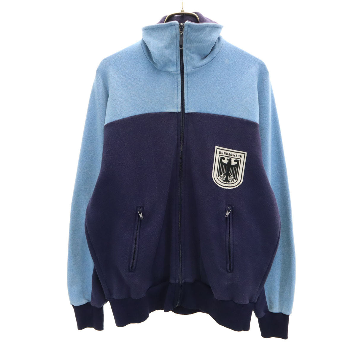 GERMAN MILITARY ドイツ軍 80s 90s オールド 長袖 ジャージジャケット 48/42 ブルー系 メンズ