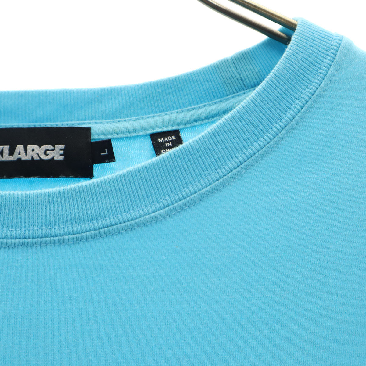 XLARGE エクストララージ ロゴ刺繍 長袖 Tシャツ L ブルー系 ロンT メンズ