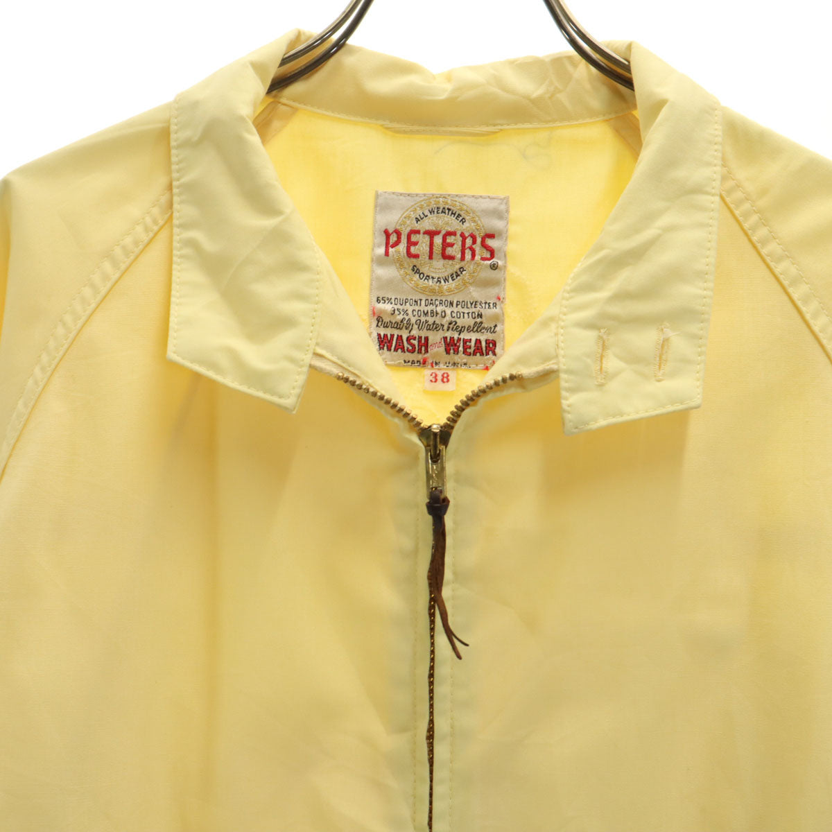 PETERS 60s 70s ヴィンテージ バック刺繍 スイングトップ 38 イエロー メンズ