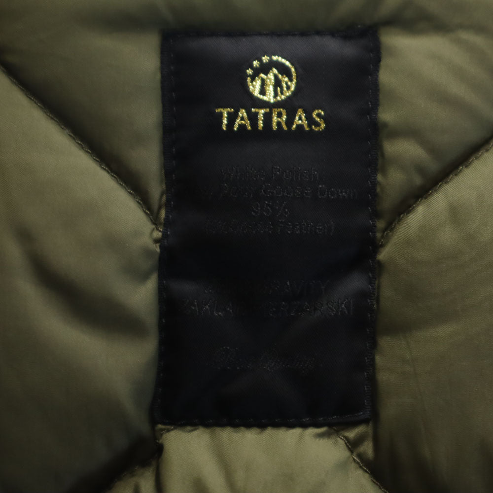 TATRAS タトラス ポーランド製 ミドル グース ダウンジャケット 48 カーキ フーディー メンズ