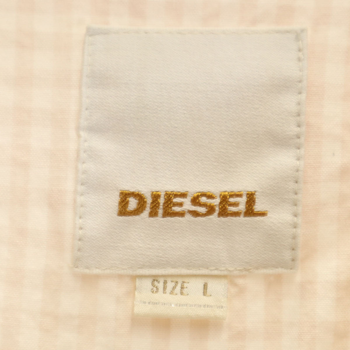 DIESEL ディーゼル チェック柄 スイングトップ L ベージュ ジャケット メンズ