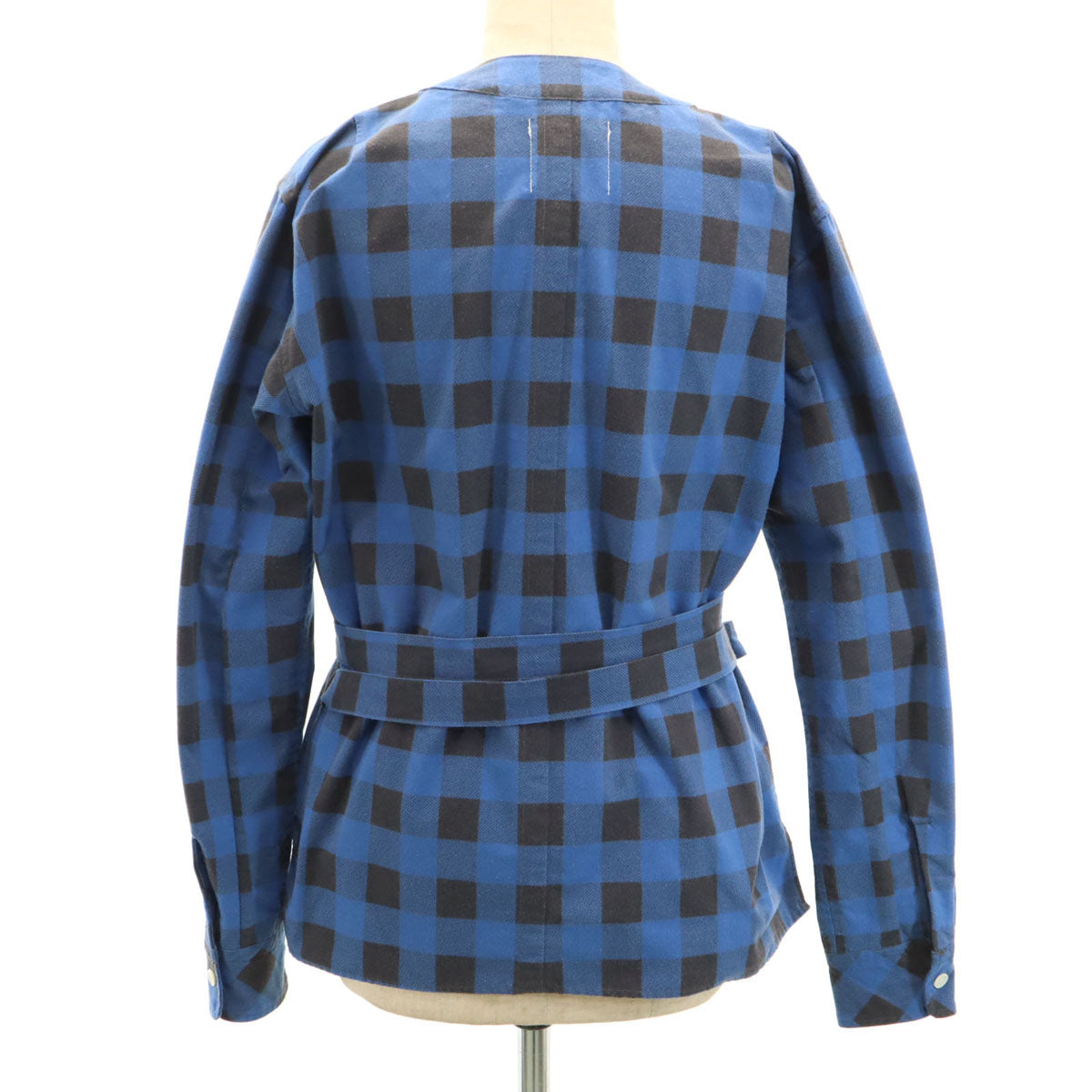 TAKAHIRO MIYASHITA The SoloIst. タカヒロミヤシタザソロイスト 17ss 日本製 チェック柄 長袖 タングルドアップ シャツ 44 ブルー 羽織り PRIMALOFT メンズ