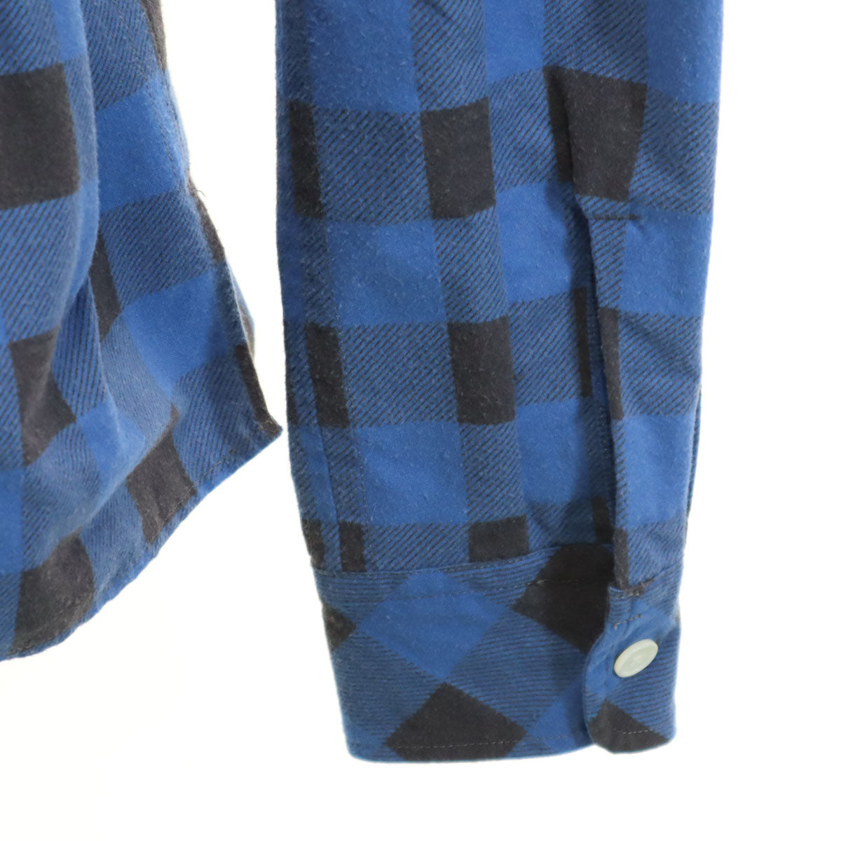 TAKAHIRO MIYASHITA The SoloIst. タカヒロミヤシタザソロイスト 17ss 日本製 チェック柄 長袖 タングルドアップ シャツ 44 ブルー 羽織り PRIMALOFT メンズ