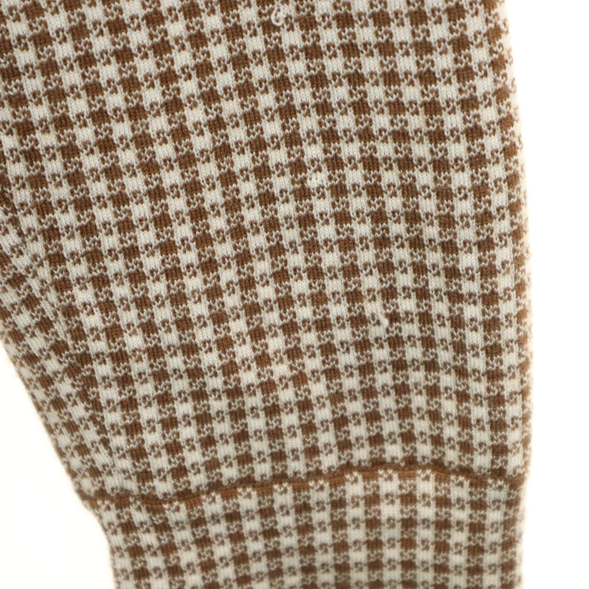 Salvatore Ferragamo サルヴァトーレフェラガモ イタリア製 シルクブレンド 総柄 長袖 フルジップ ニットカーディガン L ブラウン メンズ