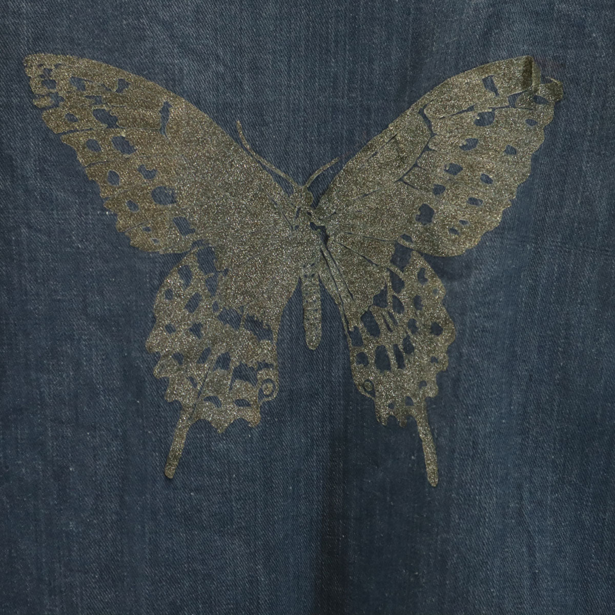 80s 90s オールド 花刺繍 シャツジャケット 40 ネイビー メンズ