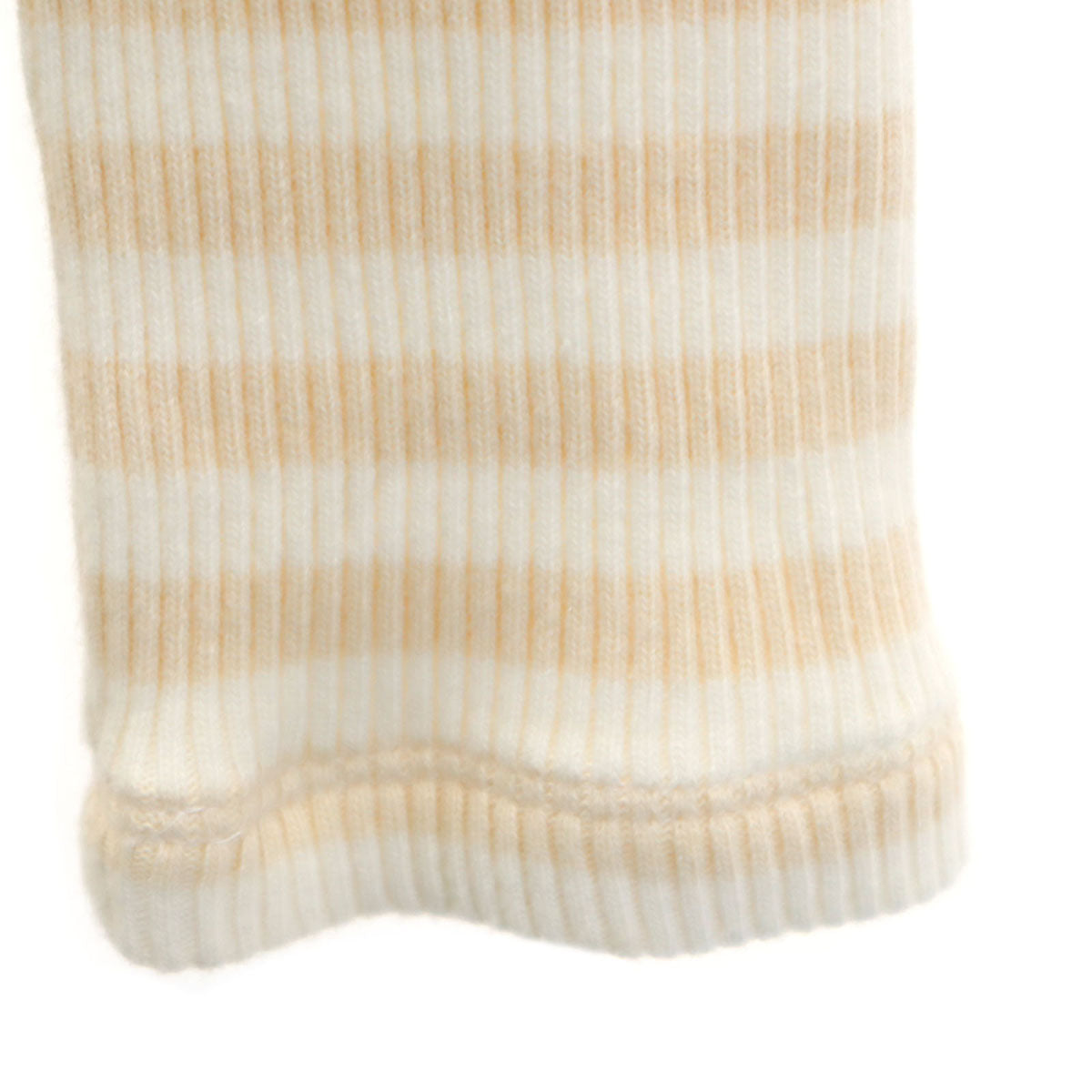 Ron Herman ロンハーマン 日本製 ボーダー柄 長袖 リブ ニット XS ペールオレンジ レディース