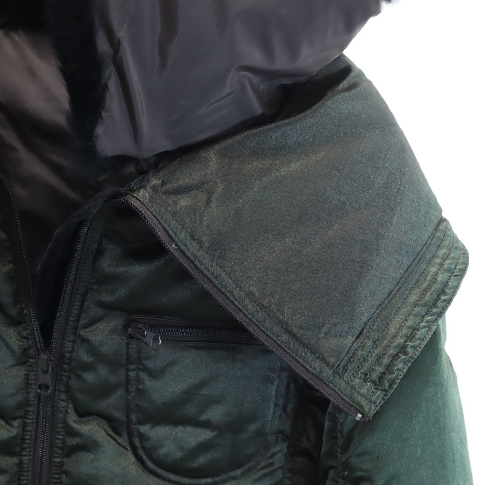 MAX&CO マックスアンドコー ファー ダウンジャケット 40 グリーン レディース