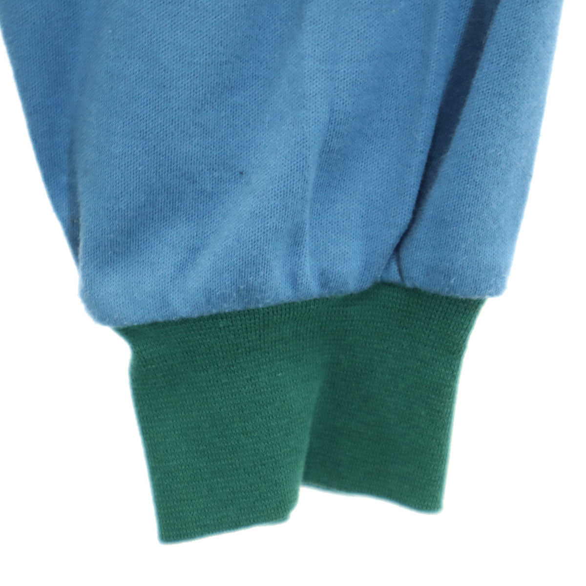 KENZO JEANS ケンゾージーンズ 90s 日本製 オールド 北斎タグ 総柄 7分袖 モックネック カットソー F ブルー系 トップス レディース