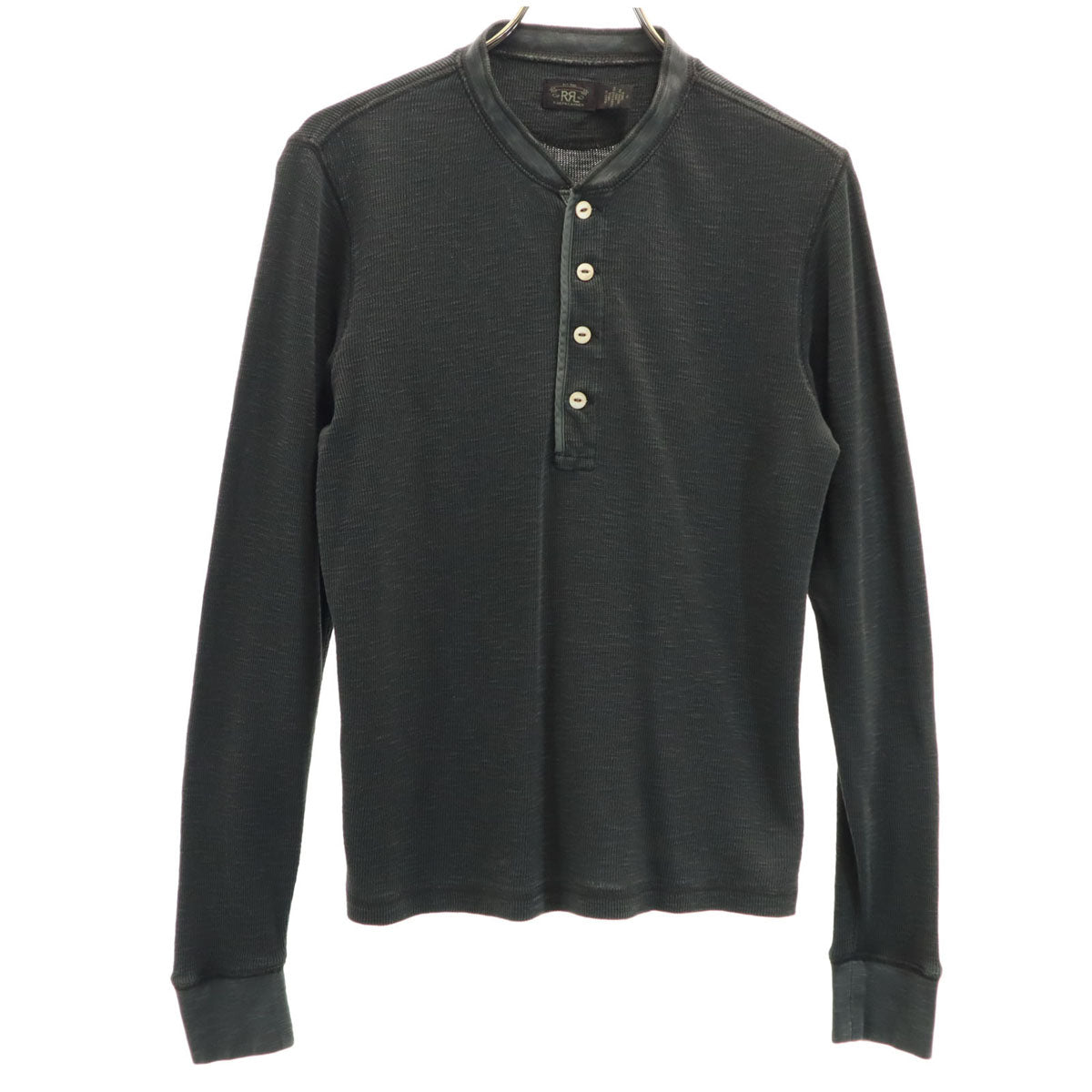 ダブルアールエル RRL 長袖 ヘンリーネック カットソー 2 チャコールグレー Ralph Lauren ラルフローレン トップス レディース