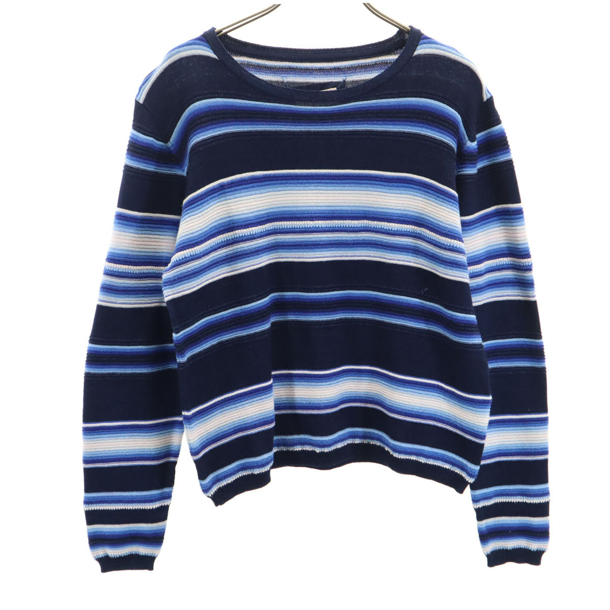 Ron Herman DENIM ロンハーマンデニム ボーダー柄 長袖 ニット S ネイビー レディース