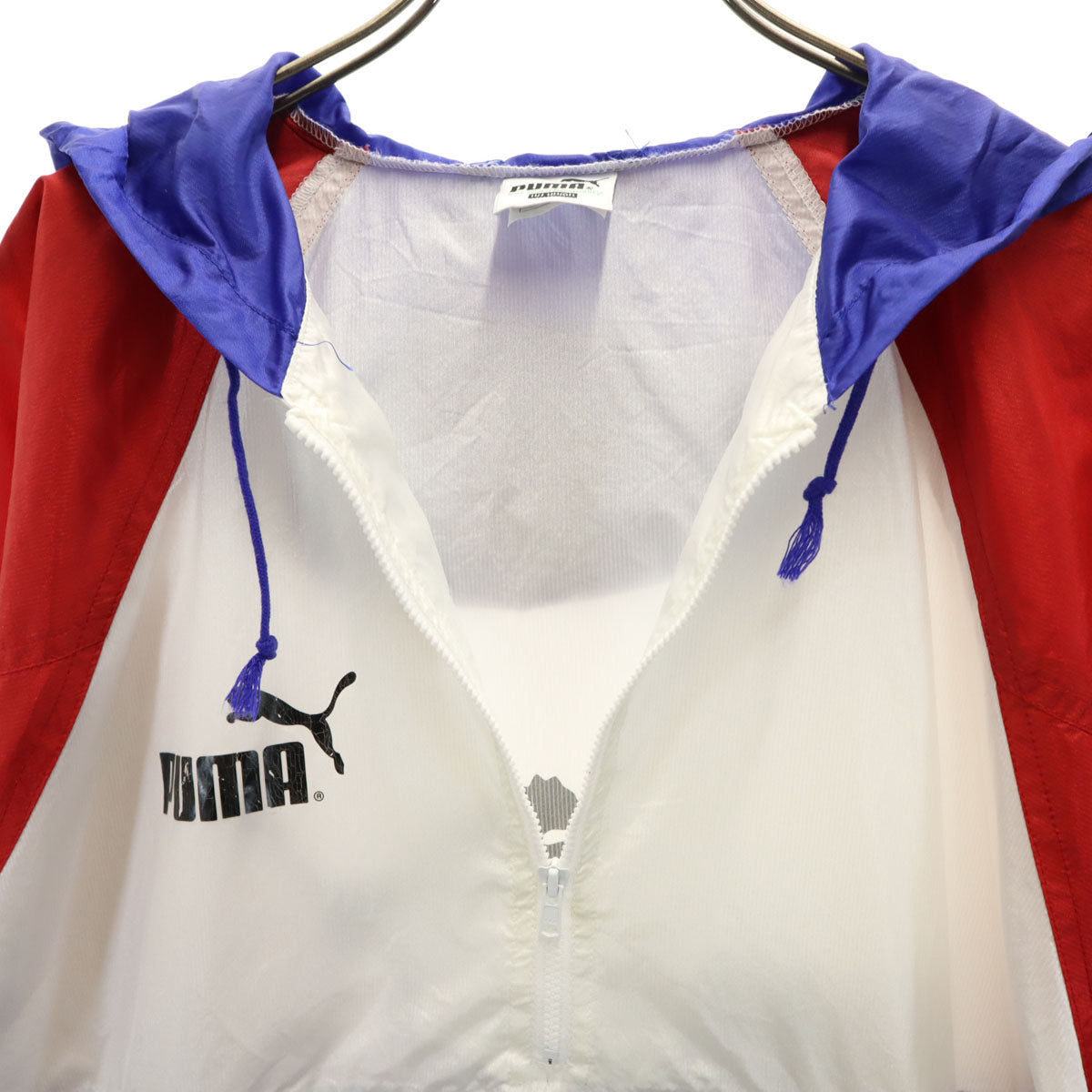 PUMA プーマ 90s ナイロン オールド ヒットユニオン 7分袖 ハーフジップ プルオーバー パーカー M プルオーバー ポケッタブル メンズ