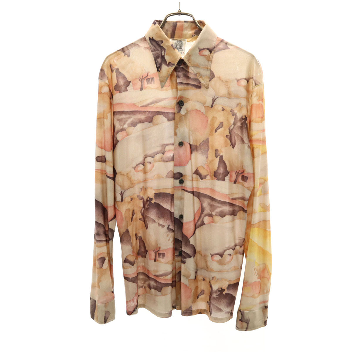 KENNINGTON ケニントン 70s ヴィンテージ 総柄 長袖 シャツ メンズ