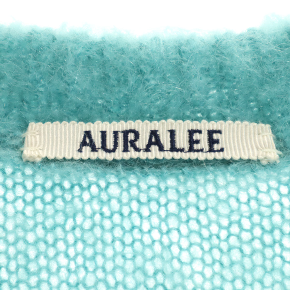 AURALEE オーラリー 長袖 Vネック モヘア カーディガン 1 グリーン系 ニット メンズ