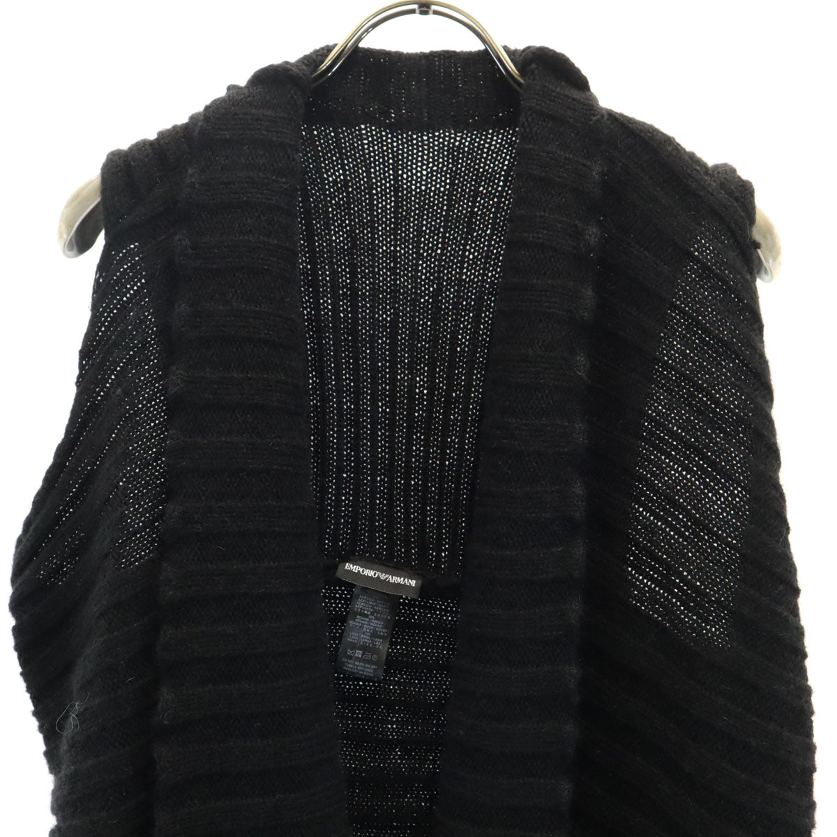 Emporio Armani エンポリオアルマーニ 長袖 ベスト L/XL ブラック系 ニット メンズ