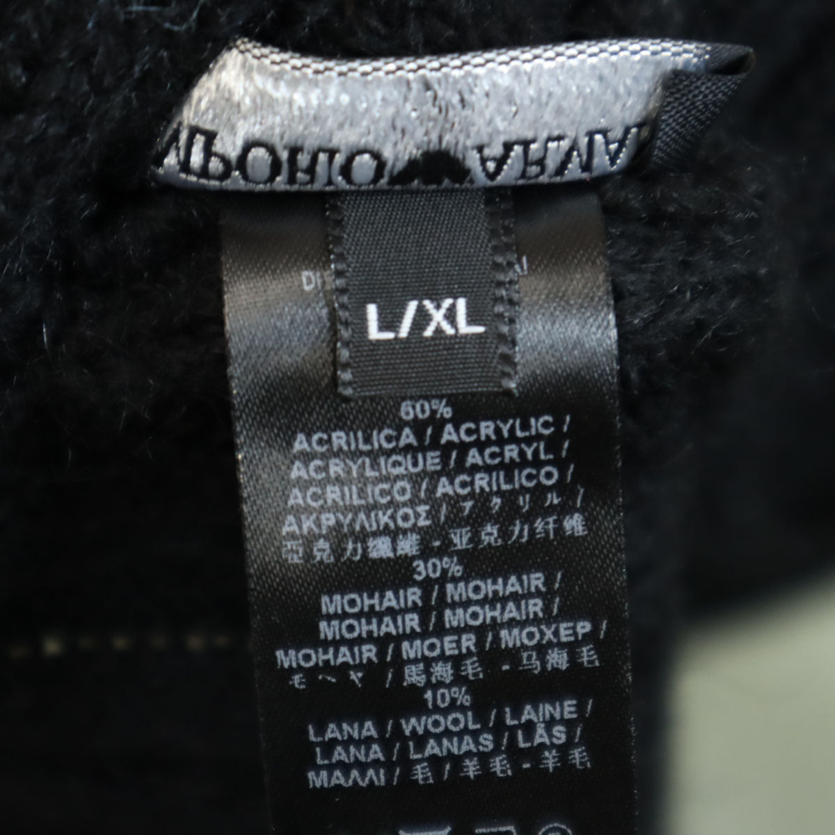 Emporio Armani エンポリオアルマーニ 長袖 ベスト L/XL ブラック系 ニット メンズ