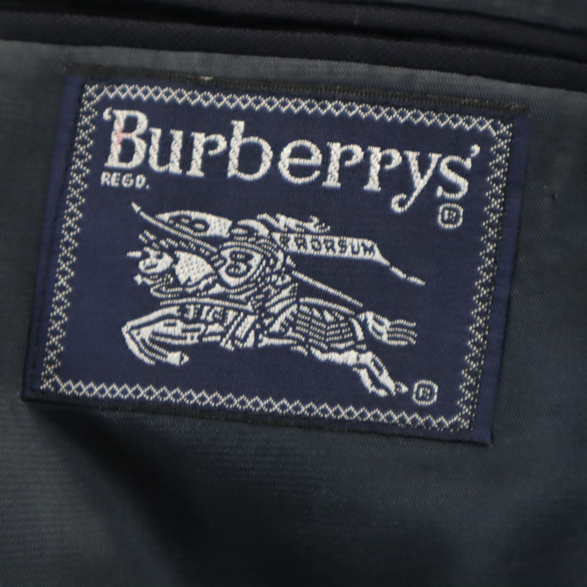 Burberrys バーバリーズ 90s ウール USA製 オールド ダブル スーツジャケット ネイビー系 メンズ