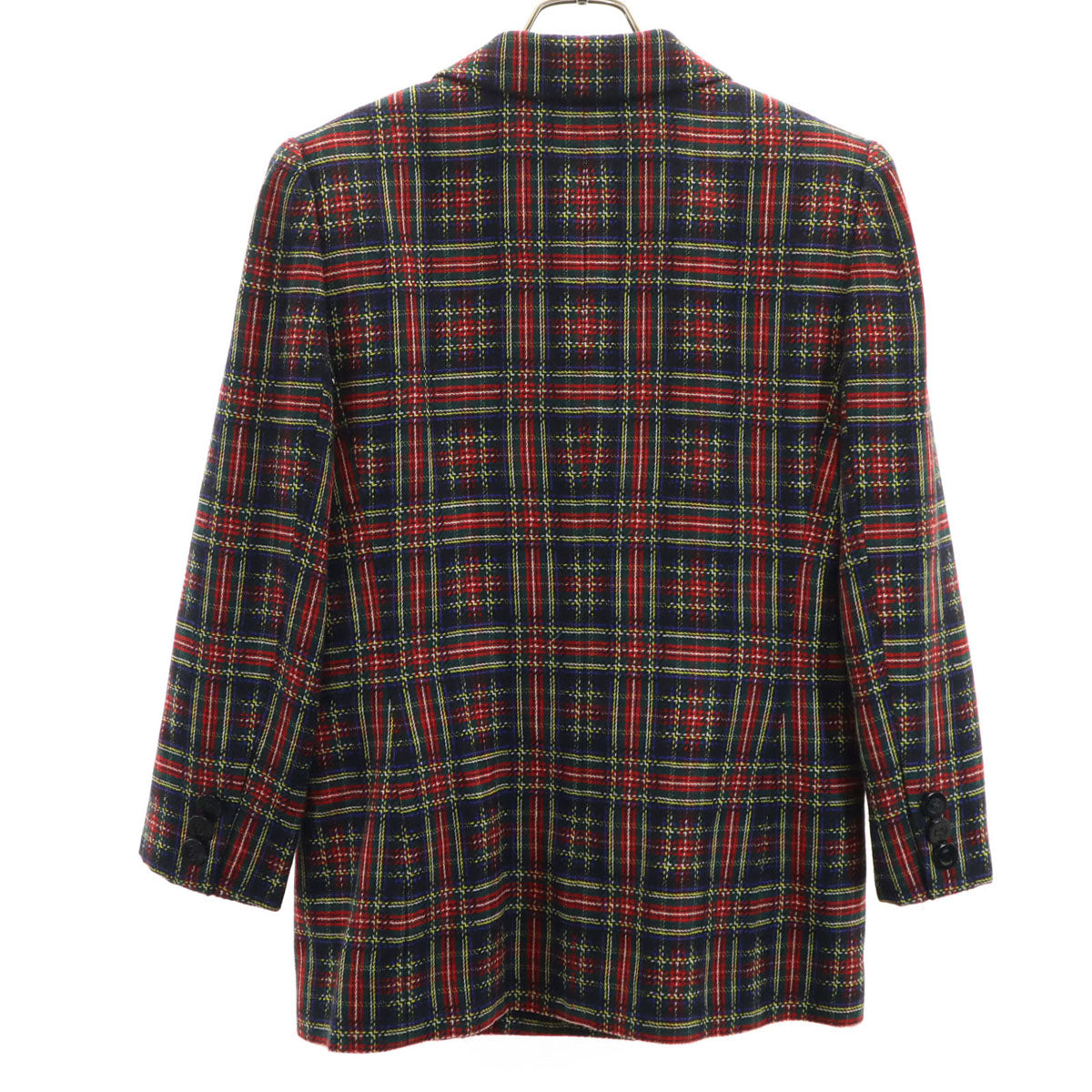 Givenchy ジバンシー 90s Life ウール オールド タータンチェック ダブル ジャケット 11 レディース